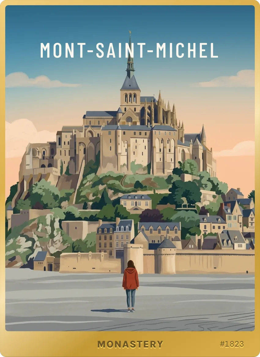 Mont-Saint-Michel card, legendary tier: the abbey on its island