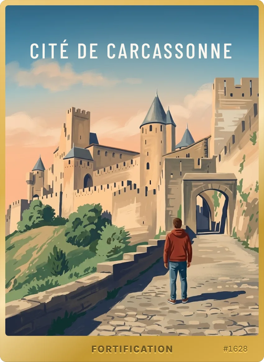 Carte Cité de Carcassonne : les remparts médiévaux